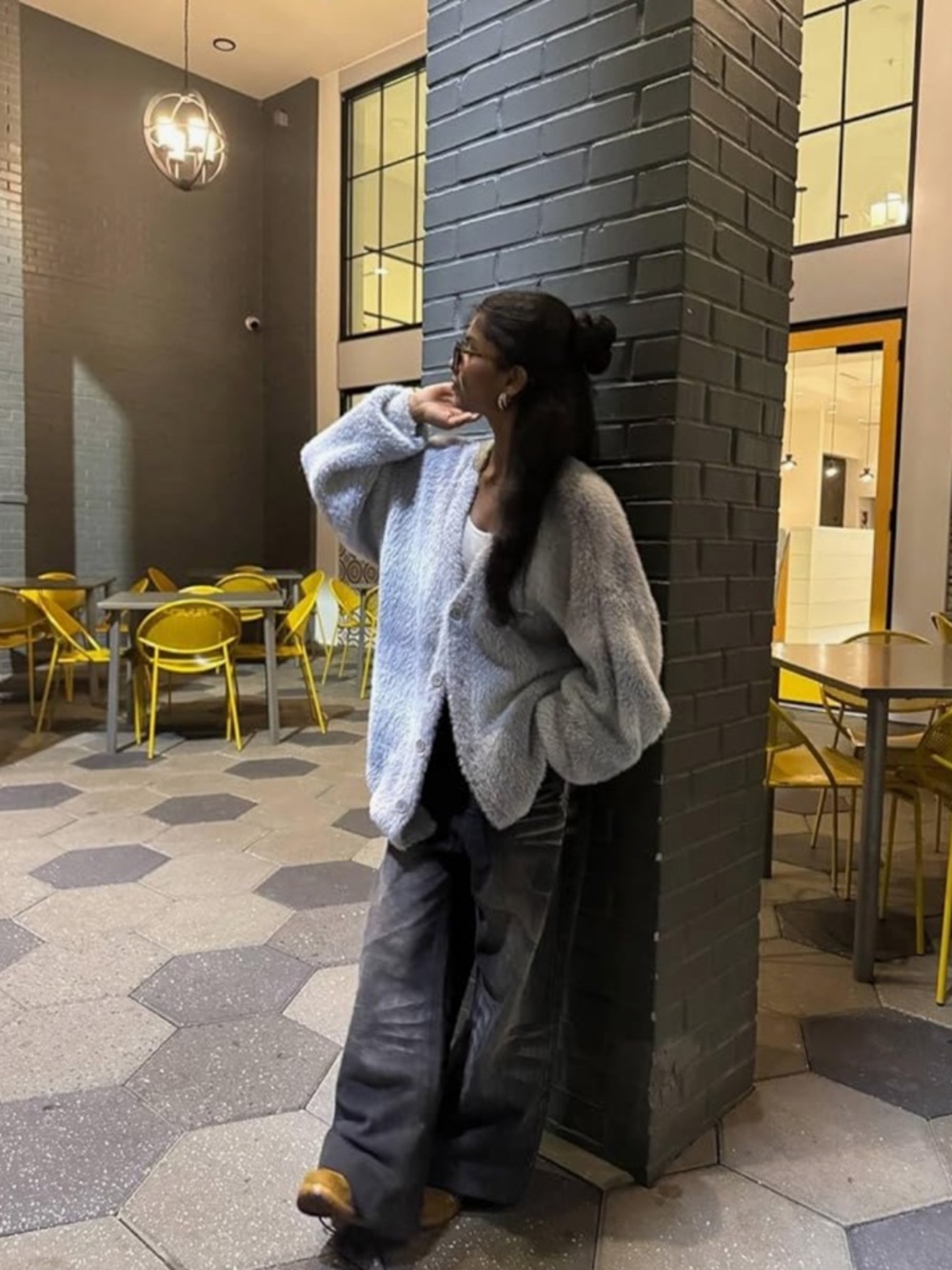 Bakyarder Women’s Y2K Striped Button Down Cardigan